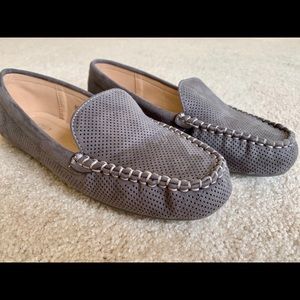 Gray loafers